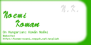 noemi koman business card